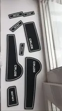Alfombrillas acanaladas para puerta de coche para Chevrolet Cruze 2009-2015 accesorios Anti-deslizamiento estera de la taza de alfombras para agujero de Interior del coche-estilo