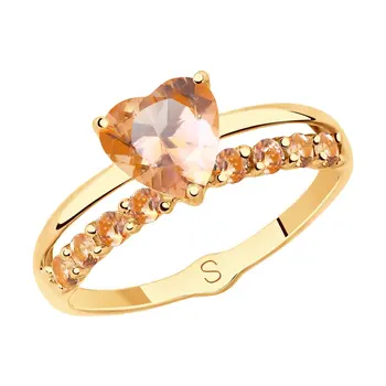 Sokolov ring in Gold with Topaz Swarovski,Crystals, fashion jewelry, gold, 585, women's male
Sokolov ring in Gold with Topaz Swarovski,Crystals, fashion jewelry, gold, 585, women's male