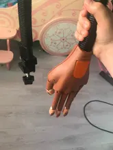 Mano de práctica profesional para manicura artística, puntas de uñas ajustables de plástico, herramienta de manicura DIY Flexible y suave, 100 Uds.