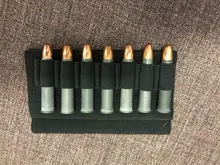 Soporte de carcasa redonda táctico para pistola Airsoft, bolsa de bala de munición, Cartucho de culata militar para accesorios de caza de balas 5,56, 14 Uds.