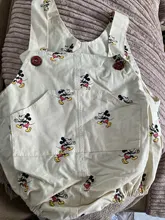 Disney-mameluco para bebé recién nacido, Mickey Mouse, sin mangas, para niños y niñas, con botón sólido, informal, con tirantes, pelele triangular