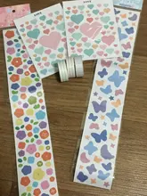 Mohamm-pegatinas coloridas de la serie de cintas para decoración, DIY, materiales creativos de cuenta manual, suministros de colegio estacionario tela, 1 Uds.