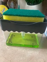 Soap-Organizer Liquid-Dispenser-Container Soap-Pump-Dispenser Sponge-Holder Hand-Press