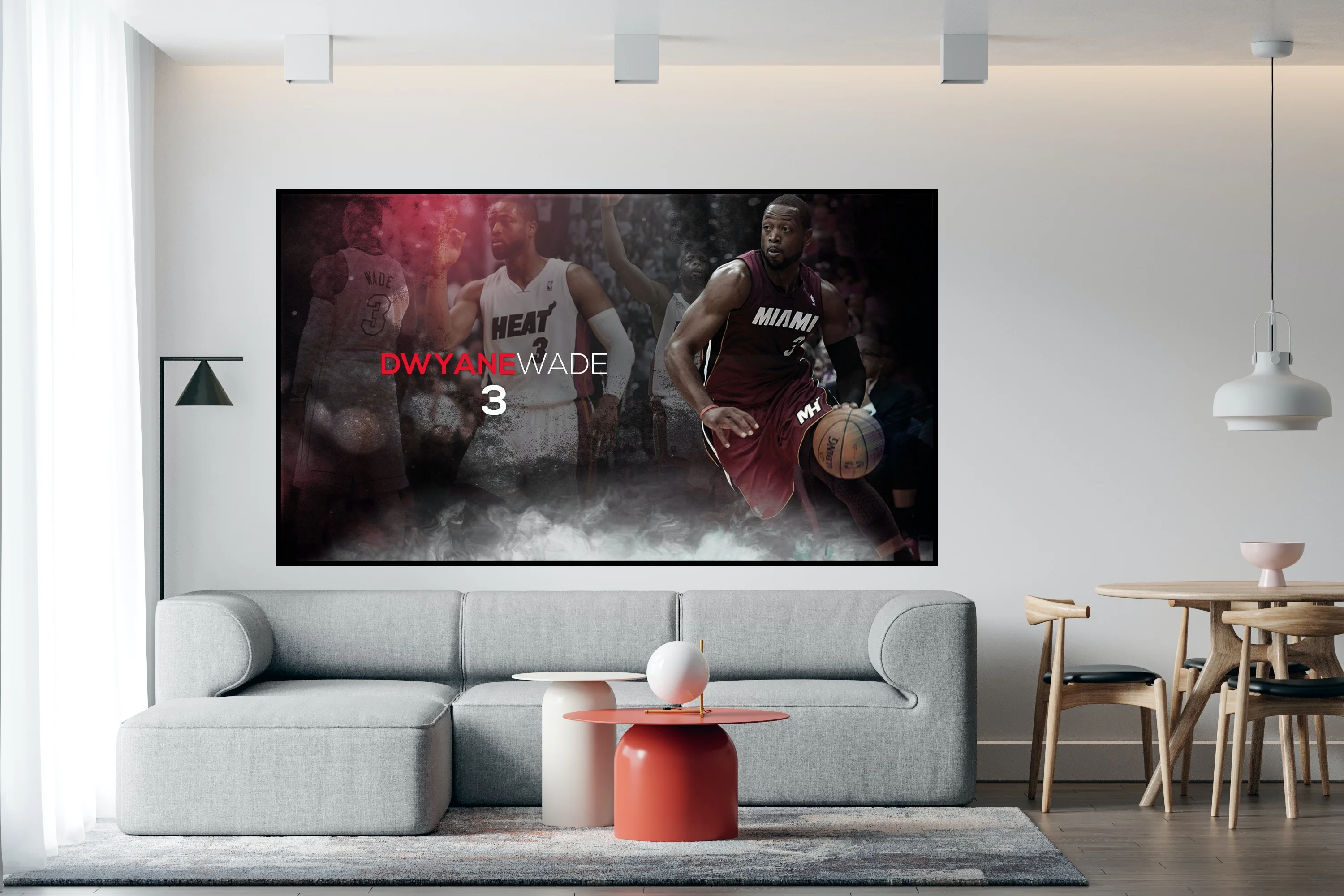 Легенда НБА Коби Брайант Dwayne Уэйд Леброн плакат с Джеймсом Miami Heat Dunk домашний