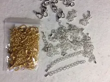 Lote de 20 unidades de cadenas de eslabones extendidas de 50 a 70mm, conectores de cierres de langosta para fabricación de joyas DIY, accesorios para pulseras y collares