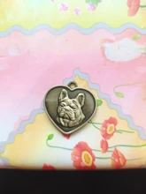 Placa de identificación con grabado gratis para perros y gatos, placa con nombre personalizada, antipérdida, con forma de corazón, colgante para Collar