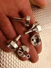 Mini embudos de Metal para rellenar botellas pequeñas, herramienta de dispensación de líquido, transferencia de recarga de Perfume, aceite esencial, 5 uds.