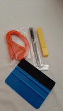 Juego de Herramientas de lámina de coche, película de revestimiento de vinilo, Kit de herramientas de revestimiento automático, espátula con fieltro limpiacristales, cortador soplador, estilismo para coche, 4 unidades