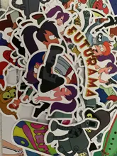 Animaciones de dibujos animados para niños, pegatinas de Futurama, grafiti personalizado, equipaje decorativo, impermeable, juguetes de pegatinas, 10/50 Uds.