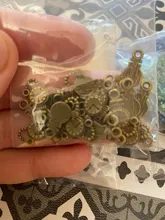 20 Uds. De colgante de reloj Vintage de 9x16mm, colgante de dos colores para pulseras, collar DIY, fabricación de joyas de Metal