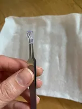 Pinzas de acero inoxidable con gancho para acné y puntos negros, Kit de removedor de comedones, limpiador facial, novedad de 2020