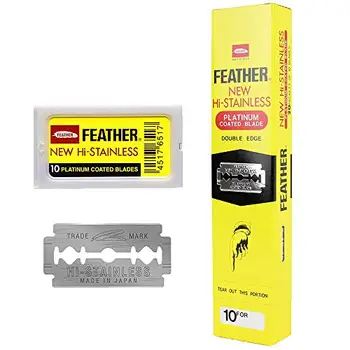 200 Feather New Hi razor blades-Stainless 
200 Feather New Hi razor blades-Stainless