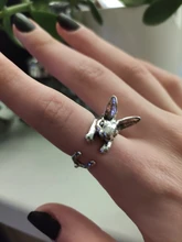 Ajustable QIAMNI Vintage Hippie Chic conejo hecho a mano conejo Animal nudillos anillos para las mujeres dije para chicas regalo de joyería de moda