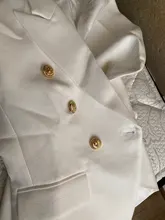 Designer Blazer Jacket Lion-Buttons Classic Baroque Double-Breasted Women's High-Quality