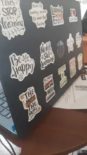 10/50/100 Uds letras en inglés citas inspiradoras pegatina para ordenador portátil ordenador Skateboard caso casco juguete pegatinas de dibujos pegatinas