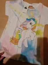 Camiseta de unicornio de manga corta de algodón Unisex, ropa para niños de 2 a 8 años, verano, 2020