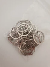 20 unids/lote llavero Chapado en 6 colores 50mm largo partido redonda llaveros al por mayor