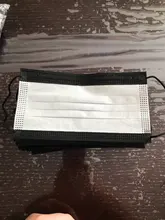 Mascarilla quirúrgica desechable con elásticos, máscara facial no tejida de 3 capas, transpirable, color rosa, azul, negro y blanco