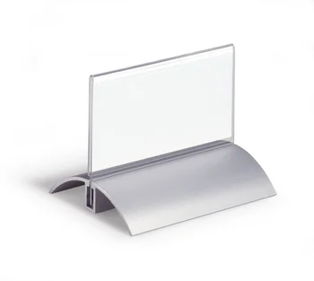 Table stand de luxe, 61x150mm, aluminum base transparent
Table stand de luxe, 61x150mm, aluminum base transparent