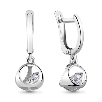 Aquamarine earrings with cubic zirconia, 925 sterling silver
Aquamarine earrings with cubic zirconia, 925 sterling silver