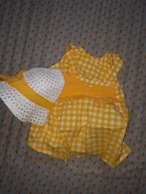 Conjunto de ropa de 2 piezas para niño de verano, vestidos de playa para bebé, bonito arco a cuadros, vestido de princesa de algodón sin mangas + sombrero para el sol 2012