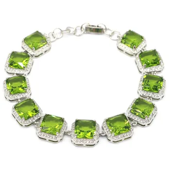 13x13mm Highly Recommend Created Green Peridot Zircon Bracelet for Women Design Drop Shipping Silver Jewelry 8.0-9.0inch
13x13mm Highly Recommend Created Green Peridot Zircon Bracelet for Women Design Drop Shipping Silver Jewelry 8.0-9.0inch