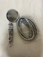 Zloog-Cabezal de ducha de filtro de turmalina, ahorro de agua, 3 modos, ajustable, botón de encendido/apagado, ducha de alta presión