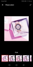 Las mujeres cielo estrellado cielo reloj de lujo de oro rosa diamante Relojes de Cuero ocasionales de las señoras banda de cuarzo reloj de pulsera mujer reloj zegarek damski