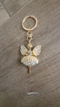 Joyería creativa colgante llavero aleación Diamante de imitación hada y mariposa llavero bolso colgante coche llavero mujer joyería regalo