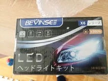 Bevinsee X6 Anti-EMC faro LED H7 H4 8000Lm 60W lámparas de coche 9005 HB3 9006 HB4 H11 P13W PSX24 bombillas LED de coche HB3 de la luz de niebla