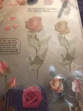 Mohamm-pegatina plana para mascotas, Serie de flores, rosa, cereza, lavanda, decoración, álbum de recortes, regalo, suministros escolares para niña, 1 hoja