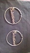personalizado pendientes de acero inoxidable mujer Lucktune Pendientes de aro con nombre personalizado para mujer, aretes de tuerca de acero inoxidable, accesorios de joyería, regalo de boda y fiesta para niña
