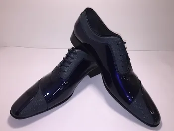 Men's Classic Shoes Navy Blue Genuine Leather Patent Leather Italian Mold Invitation Tuxedo Wedding Suit Business Shoes
Men's Classic Shoes Navy Blue Genuine Leather Patent Leather Italian Mold Invitation Tuxedo Wedding Suit Business Shoes