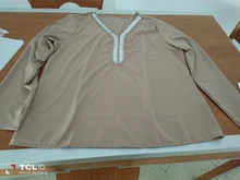 Blusa holgada informal con manga larga para verano, camisa moda de Hirigin con cuello en V para mujer, con lentejuelas, ropa suave