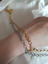 Cadenas ovaladas de acero inoxidable hechas a mano, accesorios para fabricación de joyas y collares, 1M