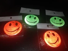 Llavero con cara sonriente de 6,5 CM, llaveros reflectantes, accesorios colgantes de bolsa, Seguridad de Tráfico de alta visibilidad