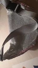 Riñonera con estampado de lentejuelas para mujer, bolso de cintura con dibujos animados y purpurina para teléfono