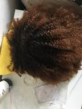 Afro corto rizado pelucas con flequillo para las mujeres negras rubia marrón Cosplay sintético Africana pelucas resistente al calor Lizzy