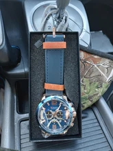 CURREN-Reloj deportivo para hombre, pulsera de cuero, deportivos, de piel militar, esfera de segundos/minutos, masculino