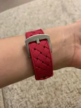 Correa de silicona para Apple watch 6, 44mm, 40mm, serie 5, 4, 3, 2 SE, accesorios, correa de Patrón de tejido, pulsera iWatch de 42mm y 38mm