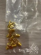 10 Uds 1,6mm SMA clavija soldadura hembra tuerca borde PCB Clip montaje recto oro plateado RF conector soldadura de receptáculo