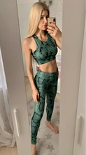 Conjunto de Yoga con estampado de serpiente para mujer, ropa deportiva con espalda entrecruzada, Leggings de Fitness, traje deportivo para entrenamiento, 2 piezas
