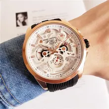 Tonneau-Reloj de pulsera de cuarzo para hombre, accesorio masculino de marca de lujo con Tourbillon automático, de negocios