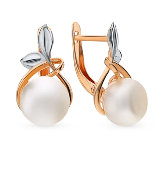 Gold earrings with pearls sunlight sample 585
Gold earrings with pearls sunlight sample 585