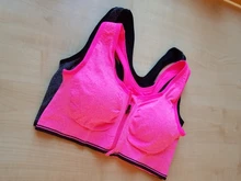 Sujetador deportivo con Push-Up y cremallera para mujer, ropa interior transpirable a prueba de golpes para gimnasio, Fitness, atletismo, correr, Yoga, Tops deportivos Bh