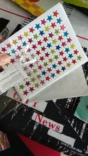Pegatinas de papel de álbum de recortes, decoración de estrellas de cinco puntas, sello colorido, suministros de papelería para escuela y oficina, 10/880 Uds.