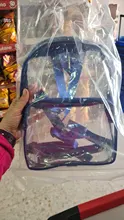Mochila impermeable de PVC transparente para adultos y estudiantes Unisex, mochilas escolares, bolsos de hombro