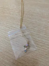 CANNER-collar de plata de ley 925 para mujer, collares con colgante de circón de colores cruzados, joyería femenina, collares de Color dorado