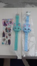 Relojes de goma con dibujos para niños, relojes infantiles electrónicos de goma con, con animaciones de conejos, funda abatible
