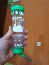 Jaula colgante de plástico de acero inoxidable, dispensador de agua para conejillos de indias, ardilla, conejo, hámster, 80ml, 125ml, 250ml, 3 tamaños